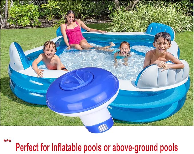 ATIE Collapsible/Retractable Pool Spa 1" Chlorine/Bromine Tablet Dispenser for Pool, Spa, Hot Tub, and Fountain, Perfect for Inflatable & Above-Ground Pools
