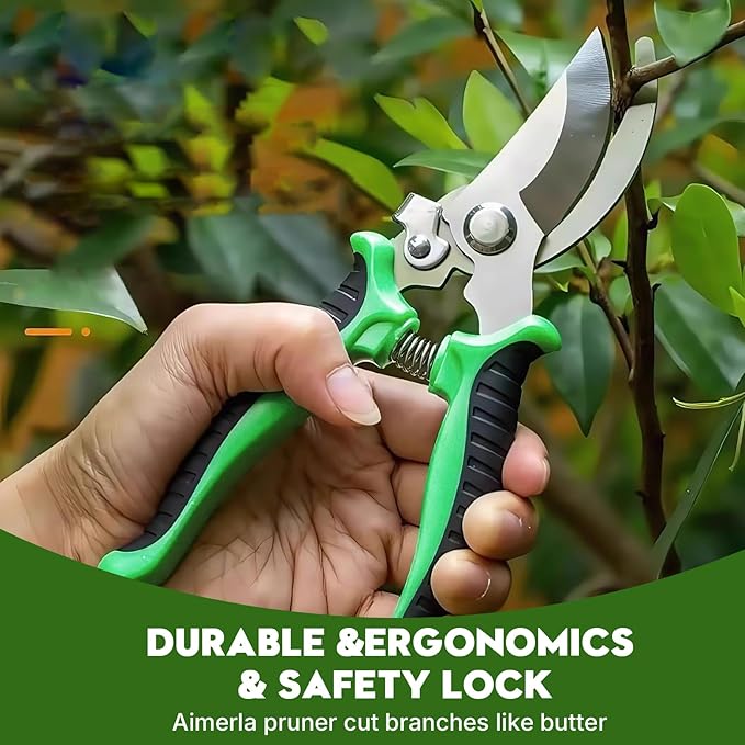 Heavy Duty Gardening Set, Featuring 9 Piece Durable Tools with Comfortable Non Slip Ergonomic Rubber Grips and A Large Tool Bag Perfect as A Family Gardening Helper