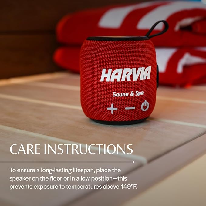 Almost Heaven Bluetooth Sauna Speaker, Portable Waterproof Speakers with Heat Resistance, Designed for Wet & Dry Saunas, Wireless Bluetooth Speaker with USBC Charging, Made for Indoor & Outdoor Saunas