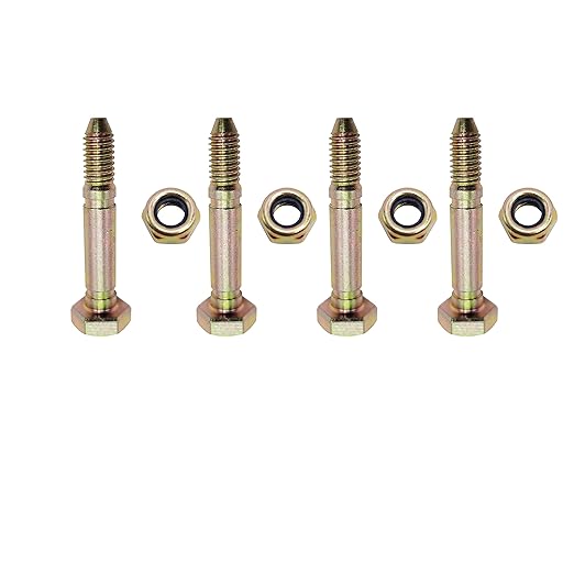 YIAOSUA 4 Pack 51001500 510015 Shear Pin Bolts and Nuts Fits Ariens AM122156 AM136890 snowthrowers