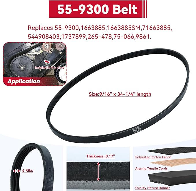GELASKA 99-9313 Snow Blower Paddles with 55-8760 Scraper 55-9300 Belt and Hardware Kit Replaces 125-1128, 55-9250, 55-9251, 88-0771 for Toro CCR 2000, CCR 2400, CCR 2500, CCR 3000 Snowthrowers