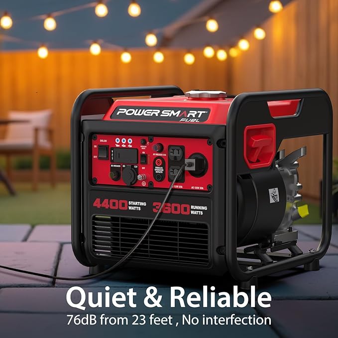 PowerSmart 4400-Watt Portable Generator with Inverter Technology, 30 amp for Home Use and Emergency Backup, 2025 EPA Compliant