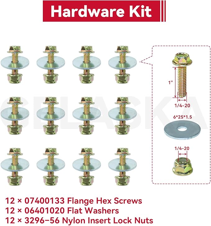 GELASKA 03807000 Impeller Half with Hardware Kit Replaces 03800100 Snowblower Paddles for Ariens SS322, SS322E, SS522, SS522E, SS722, SS722C, 938001, 938002, 938003, 938004, 938006 Snowblowers