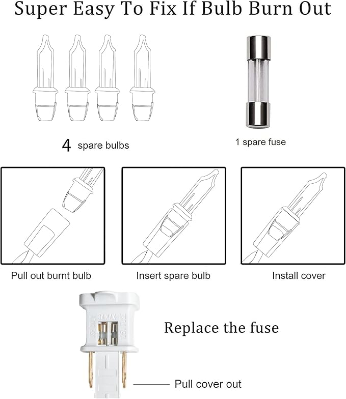 Dazzle Bright Christmas Snowflake Lights Outdoor,100 Count 8.5FT Connectable Waterproof Christmas Icicle Lights with 6 Drops Plug in for Indoor Xmas Yard Home Decorations (Warm White)