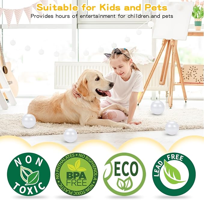 TRENDPLAY Plastic Balls for Ball Pits - Hollow Balls- Safe and Exciting Playtime - Perfect for Baby Pools, Birthday Party Decoration