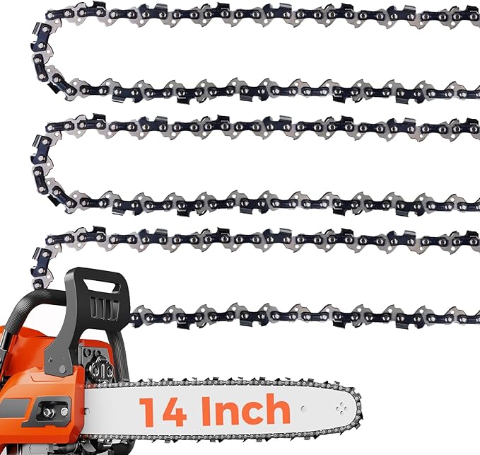 14 Inch Chainsaw Chain 3/8" LP Pitch .050" Gauge 50 Drive Links- 63PM3 50 Fits Stihl MS194T MS193T MS192T, Remington, McCulloch - 36130050050, S50 (3 Packs) (91YNP-6)