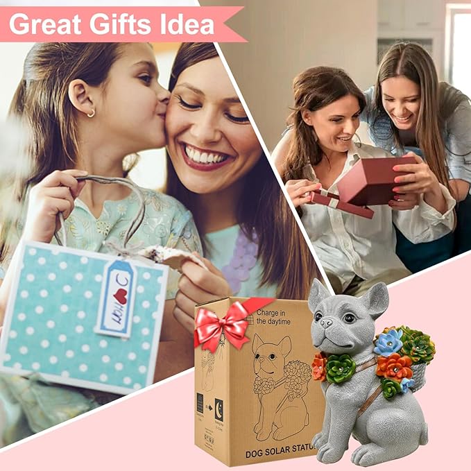 Qeeman Garden Outdoor Decor Statues: Figurine Decorations Ornaments Patio Art Balcony - Birthday Gifts for mom Grandma Women