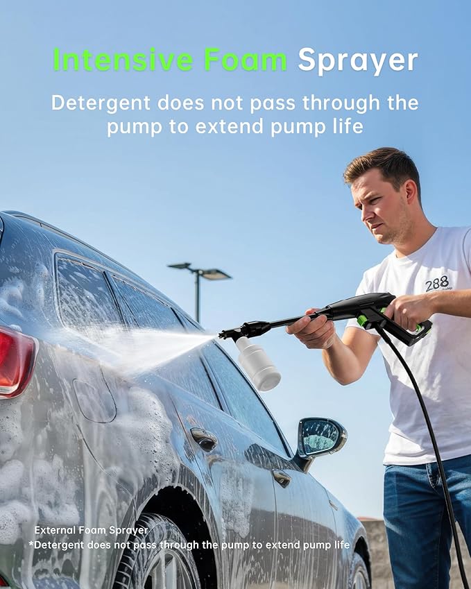 Pressure Washer, Patoolio Power Washers with Foam Cannon for Fences/Patios/Decks/Patios and Cars Powerwasher