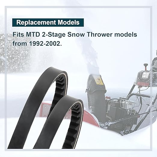 954-0430 754-0430 Snow Brower Auger Drive Belt Two-Stage Snow Blowers 3/8"x35" for MTD Troy Bilt Cub Cadet 754-0430 954-0430 754-0430A 754-0430B 954-0430B 954-0431 Oregon 75-158 265-811