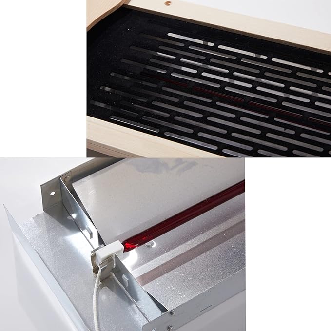 Full Far Infrared Carbon Fiber Glass Red Light Heater Tube, Infrared Sauna Heater Tube Sauna Accessories, 110V Heater, Infrared Suana Heating Element Tube for Wooden Indoor/Outdoor Sauna