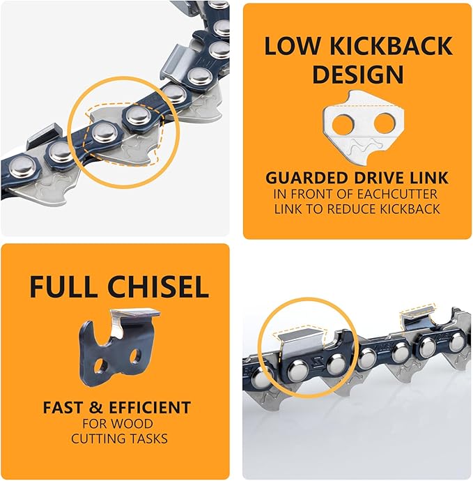 36 Inch Chainsaw Chain 3/8 .050 114DL, 72LPX114G Fit for MS440 MS441 MS460 MS461 MS660 MS661 044 046 066