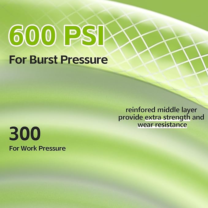 SPECILITE Flexible Garden Water Hose 200 Ft, Heavy Duty, Lightweight and Leak-Proof Pipe× 1/2 In, 3/4" Brass Swivel Fittings,Burst 600 PSI, Non-Expandable, Kink-Proof, For Car, Yard, Outdoor, Lawn