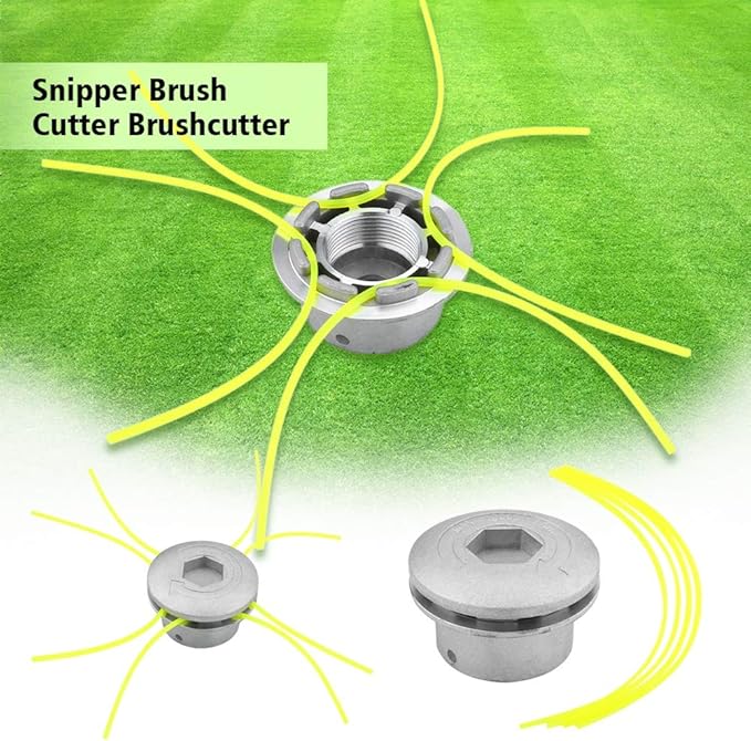 Hakeeta Trimmer Head, Universal Aluminum String Trimmer Grass Brush Cutter String Set Spool Pack Electric Trimmer Strimmer Heads Accessory.