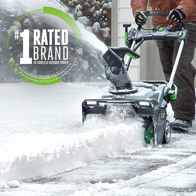 EGO Power+ SNT2102 21-Inch 56-Volt Lithium-Ion Cordless Snow Blower with Peak Power - (2) 5.0Ah Batteries and Rapid Charger Included