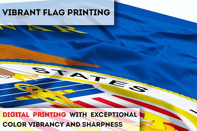 AGAS United States Merchant Marines Flag 2x3 Ft - Printed Durable Polyester US Merchant Marines Garden Flag