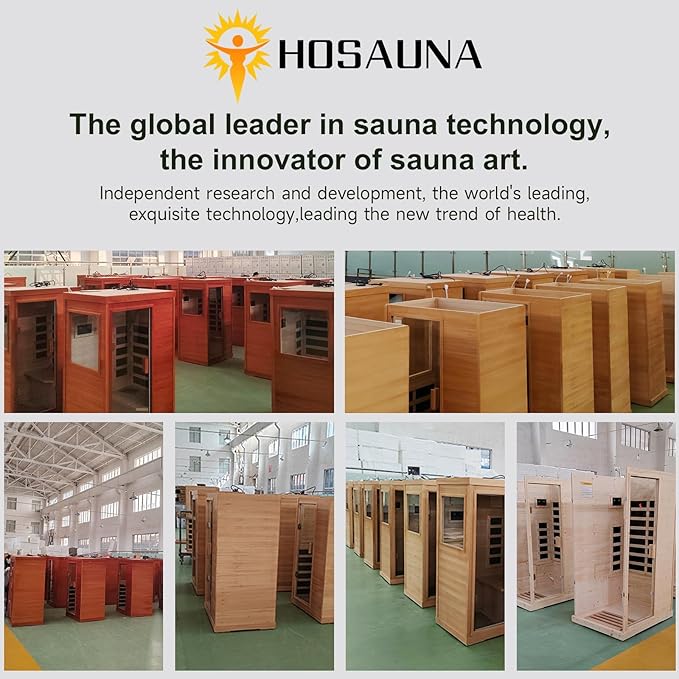 Sauna, 1 Person Infrared Sauna Home Spa Wood 800W Low-EMF Indoor Dry Saunas 5 Ultra-Low Energy Saving Heating Panels, Built-in Control Panel, Speakers, Reading Lights and Circulation Vents