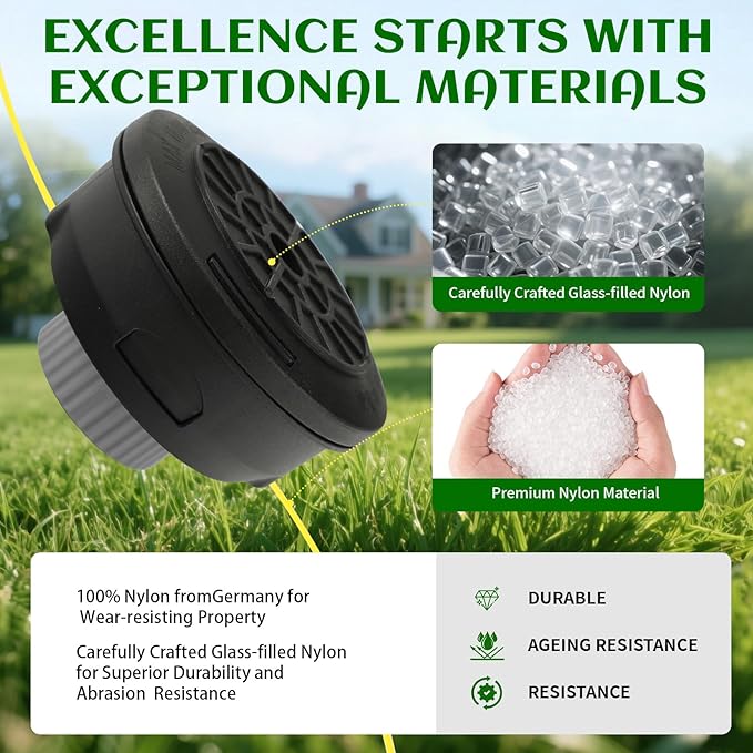 Quintillus H05 Weed Eater Head Universal Trimmer Head String Trimmer Head Bump Feed Weed Wacker Head Grass Trimmer Head Replacement for Weed Warrior, Echo, Husqvarna, Comes with .080 Trimmer Line