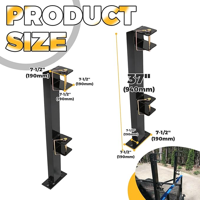 ECOTRIC 2 Place Weeder Trimmer Racks Holders Hold Two for Trailer Truck Tree Trimmers Edgers Pole Saws Powercoated Steel