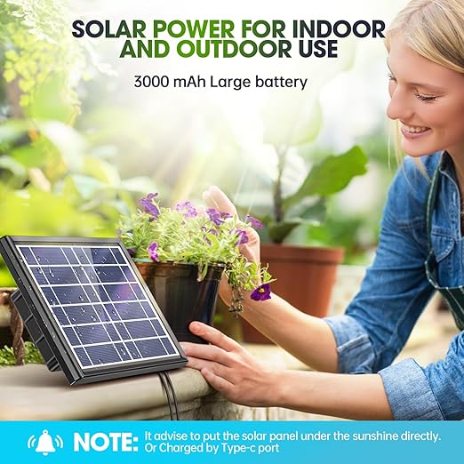 Drip Irrigation Kit - Skycow Solar Drip Irrigation System 10 Potted Indoor Outdoor Garden Balcony Anti-Siphoning Automatic Plant Watering System Multi-Timing Mode 3000mAh Battery Digital Screen 32FT