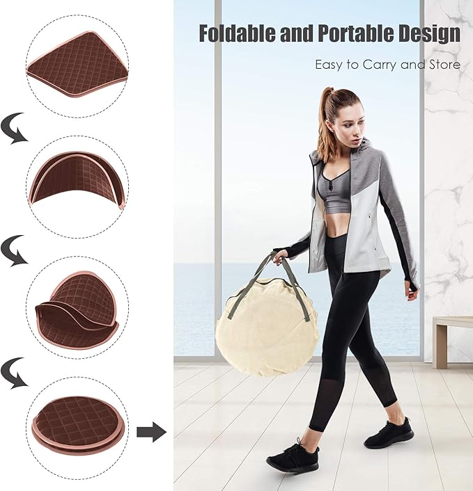 COSTWAY Portable Steam Sauna, 3L Foldable Sauna Spa with Remote Control, 9-Gear Temperature and Timer, Atomization Function, Personal Sauna Tent for Relaxation at Home (Coffee)