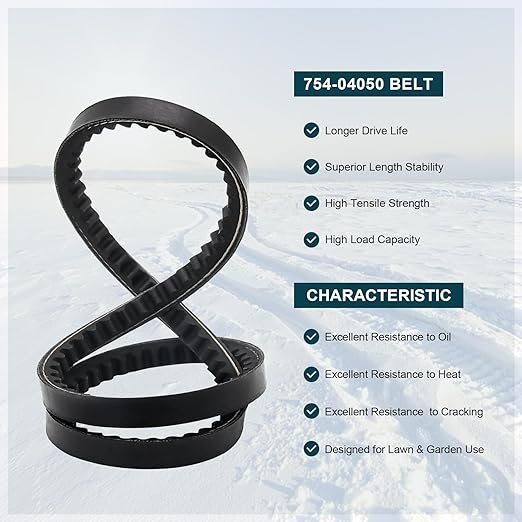 954-04050 754-04050 Auger Drive Belt Two-Stage Snow Blower Replacement 1/2" x 34-3/4" for MTD Craftsman Cub Cadet 954-04050A 754-04050A