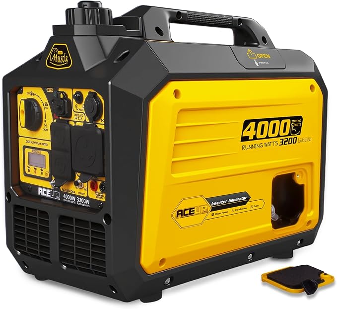Aceup Energy 4000 Watt Portable Generator, Gas Generator Quiet for Home, RV-Ready, EPA Compliant