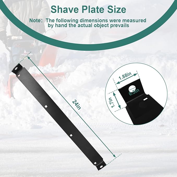 790-00120-0637 24" Shave Plate for MTD Snow Blower Scraper Bar Replacement for 784-5581A-0637 784-5581A-0662 784-5581
