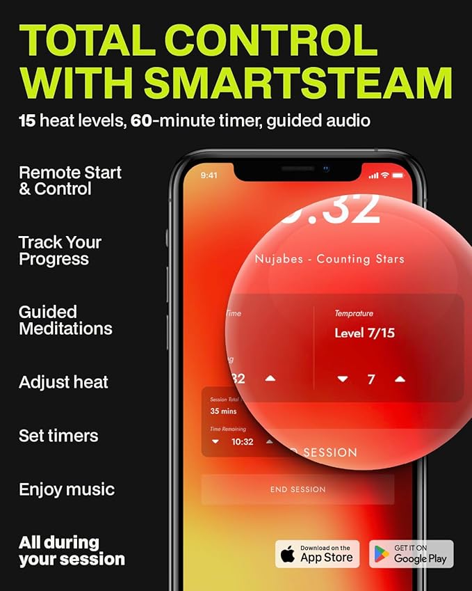 SAUNABOX XL 2 Person Steam Sauna Tent | Portable Home Sauna Box for Indoor & Outdoor Use | Bluetooth SmartSteam Control | Compact, Quick-Setup & Hygienic for Detox, Relaxation & Recovery