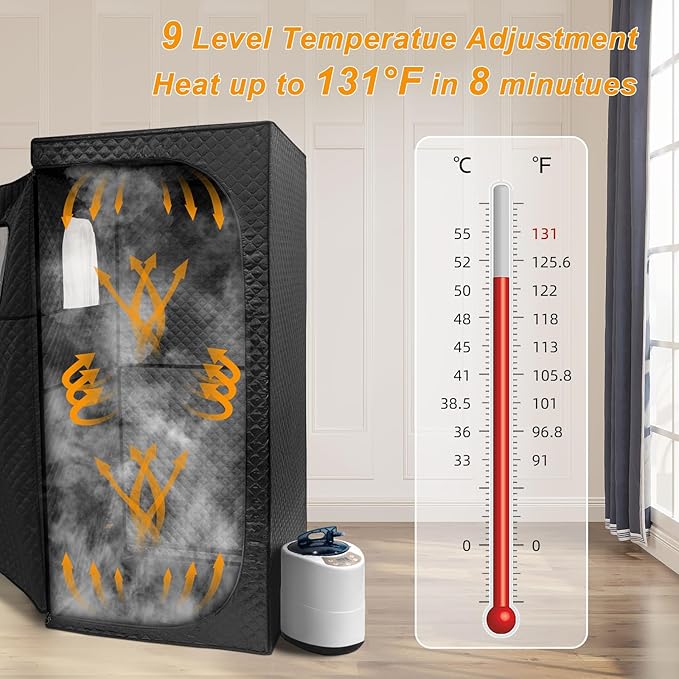 Portable Steam Sauna Box for Home, Personal Sauna Tent for Full Body Spa with 4L Steamer Generator,Sauna Room for Indoor,70.8”x31.5”x31.5”