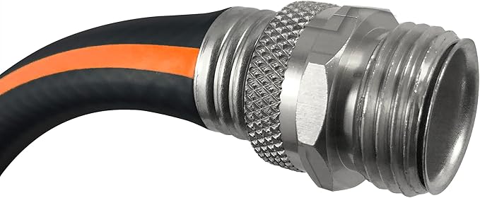 Flexon Flextreme Pro 5/8" x 100ft Performance Rubber Garden Hose – Heavy-Duty, Kink-Resistant, All-Weather Flexibility, Industrial-Grade Couplings, Durable Outdoor Watering Hose for Lawn & Garden