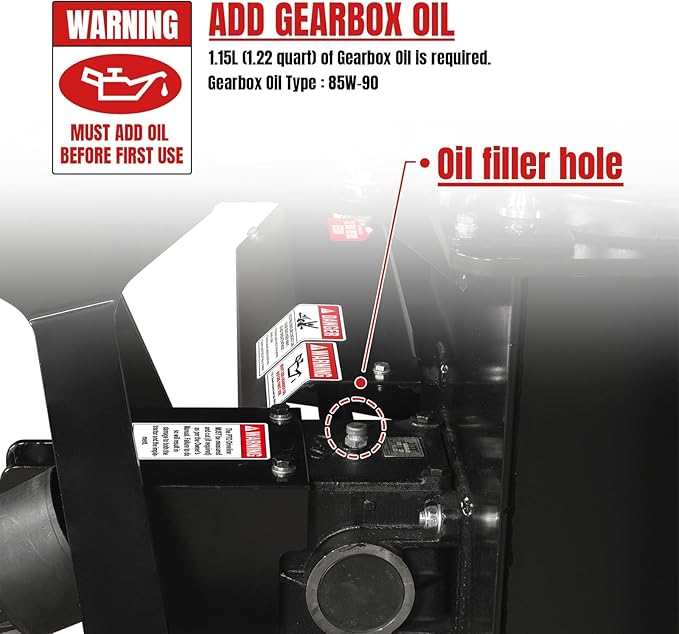 48" 3 Point PTO Snow Blower 24" Impeller Diameter 360° Snow Chute (PTO Shaft Included with Slip Clutch), 20-45 HP, Model TSB48