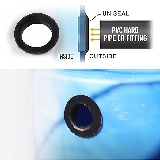 2-1/2 Inch Drill Hole, 2-1/16 Inch ID Silicone Rubber Grommets for Wiring, Large Top Hat Grommets for Tubes Wires Cables, L-Shape O-Ring Hose Gasket in Hydroponic Irrigation Systems, 3 Pack