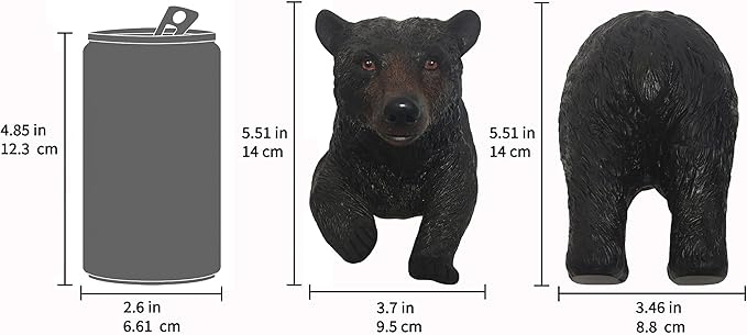 Ferocious Black Bear Trapped in a Tree Statue Tree Hugger Garden Peeker Figurine Yard Art Outdoor Decoration Sculpture