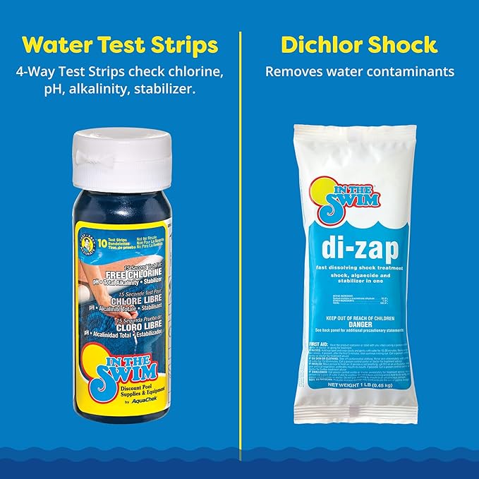 In The Swim Super Chemical Value Kit and 100 Days of Summer Bundle - for Above Ground and In-Ground Pools - Easy Maintenance and Season-Long Clarity - 35K Gallons