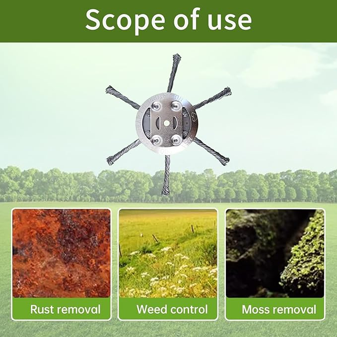 QNHMPW 2PCS Steel Wire Grass Trimmer Head，6 Inch Universal Steel Wire Weed Trimmer Head，for Electric & Cordless String Trimmers，Applicable to Most Lawn Mower