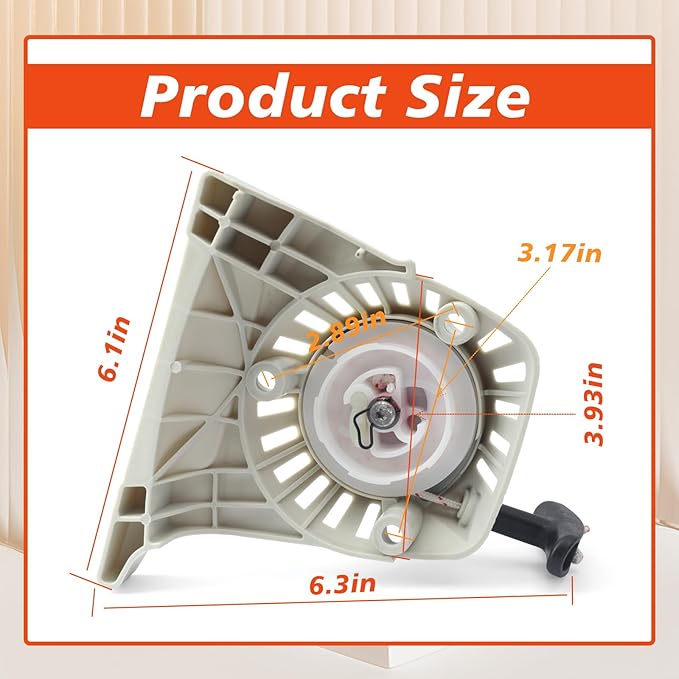 4180 190 4002 Rewind Pull Starter Assembly Replacement for Stihl String Trimmer Model Fs90 FS91 FS110 FS111 FS130 FS131 KM91R KM111R KM131R Replace 4180-190-4002 41801904002
