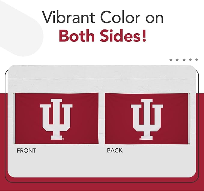 Indiana Hoosiers College Sports Printed Flag - NCAA Licensed - Nylon - School Banner (Red) (3' x 5')
