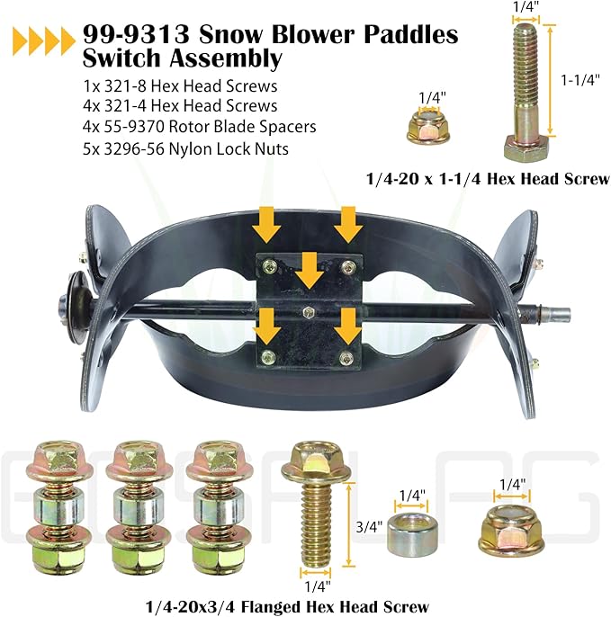 99-9313 Snow Blower Paddles with 55-8760 Scraper 95-6151 Belt Replaces Toro 125-1128, 55-9250, 55-9251, 88-0771 for Toro 3650 38516 CCR3650 CCR2000 CCR2400 CCR2450 CCR3000 CCR3650 Snowthrowers