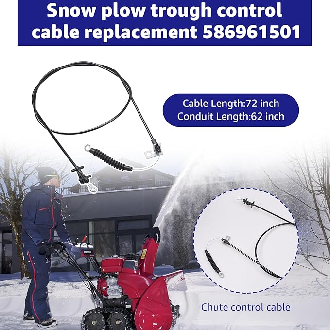 586961501 Chute Control Cable for Snowblower Compatible with Husqvarna ST230P ST224 ST227P
