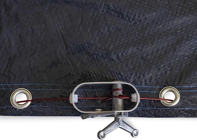 Heavy-Duty Winter Pool Cover | 18 ft Round, 12x12 Scrim Strength, 12-Year Warranty | UV and Cold Resistant, Weatherproof Durable Protection for Above-Ground Pools | Winch & Cable Included