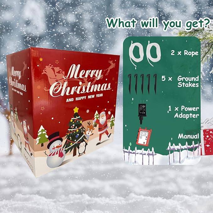 8FT Christmas Inflatables Santa Claus with Christmas Tree ＆ Gift Bag Christmas Blow up Decoration with Built-in 6 LED Lights Large Xmas Blow up Santa Claus for Yard Party, Xmas New Year Kids Gifts