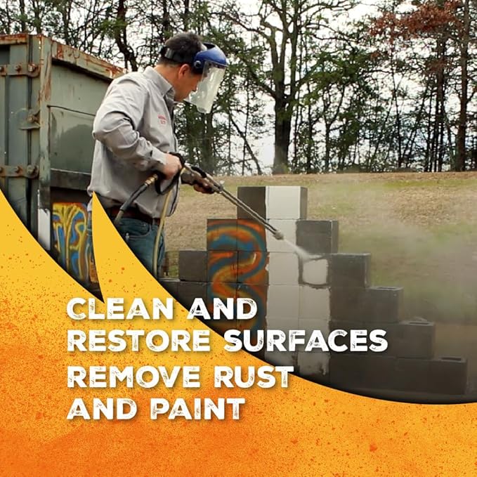 Sand Blaster Accessory Cart for Pressure Washers | Easily Turn Your Pressure Washer Into Sand Blaster | Up to 4000 PSI | 50 LB Sand Blasting Media Capacity | for 2.5 GPM Or Higher Pressure Washer
