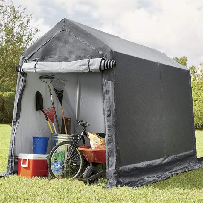Impact Canopy 7x12 Portable Shed, Grey