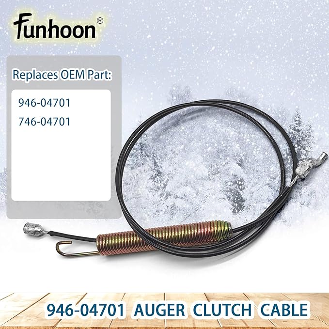 946-04701 Auger Clutch Cable for Craftsman MTD Troy Bilt Cub Cadet 1X 21 HP 1X 221 HP Snow Blowers Replaces 746-04701
