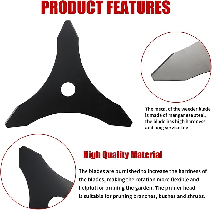 9" x 36 Teeth Carbide Tipped Blades & 9" x20T Carbon Steel Round Chainsaw Tooth Brush Blades & 10" x 3 Teeth Carbon Blades with Adapter Kit
