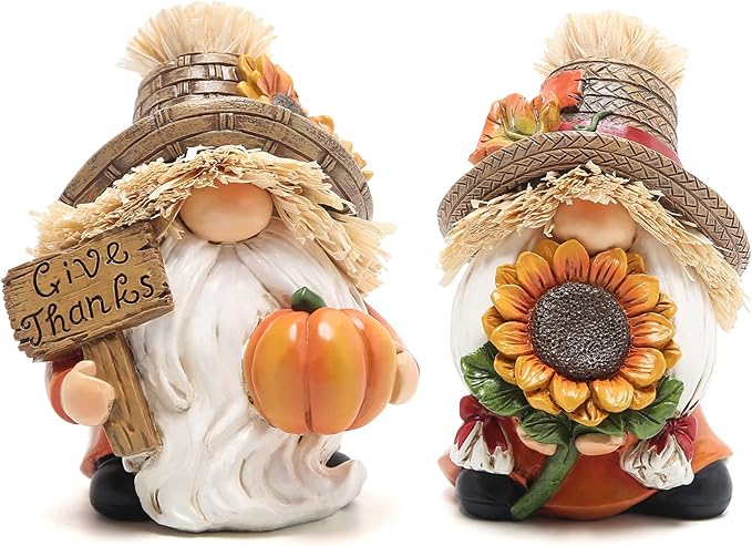 Hodao Fall Thanksgiving Scarecrow Gnomes Table Decorations for Home Creative Thanksgiving centerpieces for Tables Thanksgiving Gifts