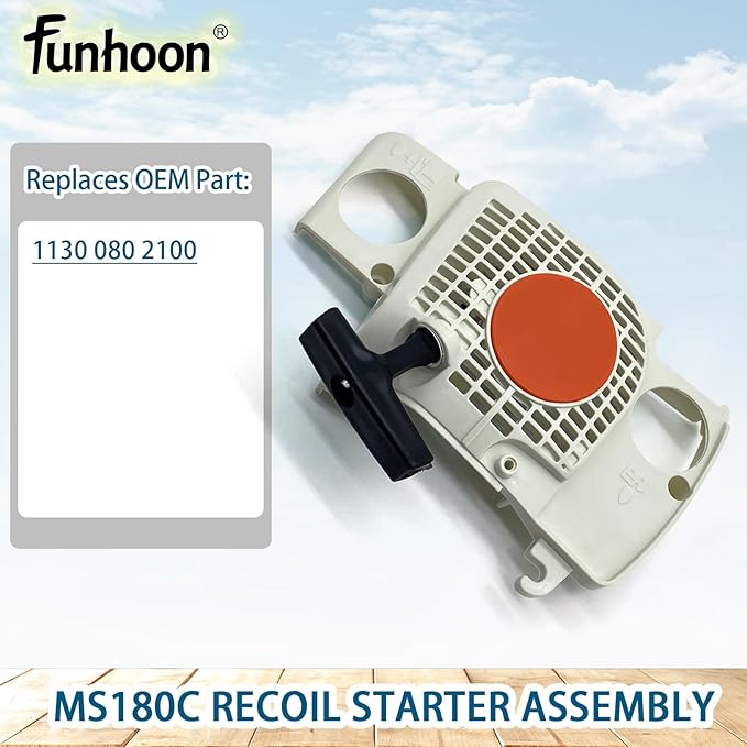 1130 080 2100 Recoil Starter Assembly for Stihl 017 018 MS170 MS180 MS180C Chainsaws Pull Start Assembly