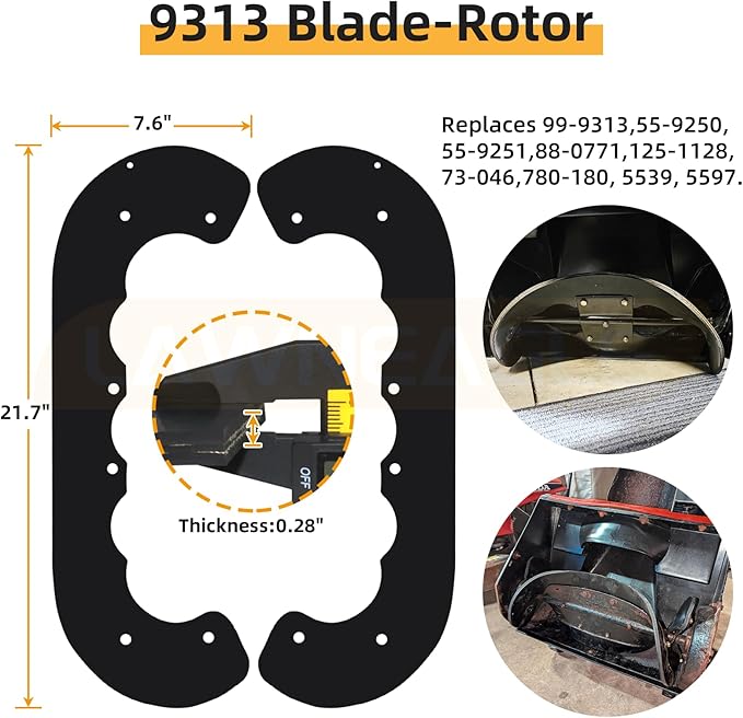 99-9313 Snow Blower Paddles with 55-8760 Scraper Blade Replaces Toro 99-9313 Kit, 55-9250, 55-9251, 88-0771, Toro 55-8760 for Toro CCR 2000, CCR 2400, CCR 2450, CCR 3650 Snowthrowers
