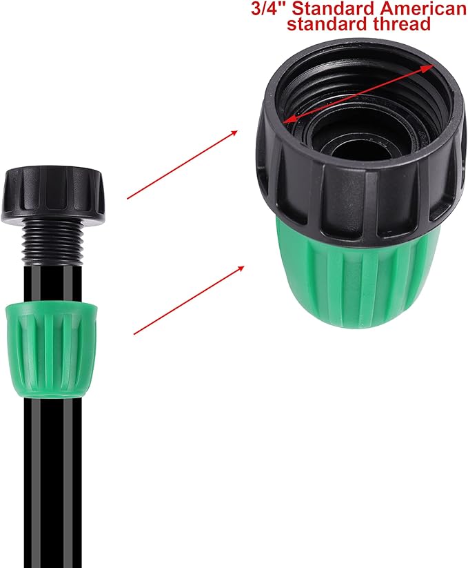 US Standard Faucet Adapter, 3/4 "Faucet to1/2 Drip Irrigation Tube,Convert 3/4" Female Hose Thread to 12mm ID 16mm OD Tubing (4Pcs 3/4" Faucet to1/2 Faucet Adapter)