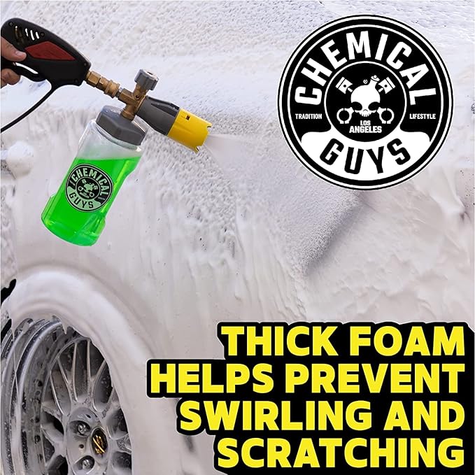 Chemical Guys Big Mouth Max Release Foam Cannon - Pressure Washer Foam Cannon for Car Wash, Home Cleaning, and Boat Wash with 34 oz Bottle